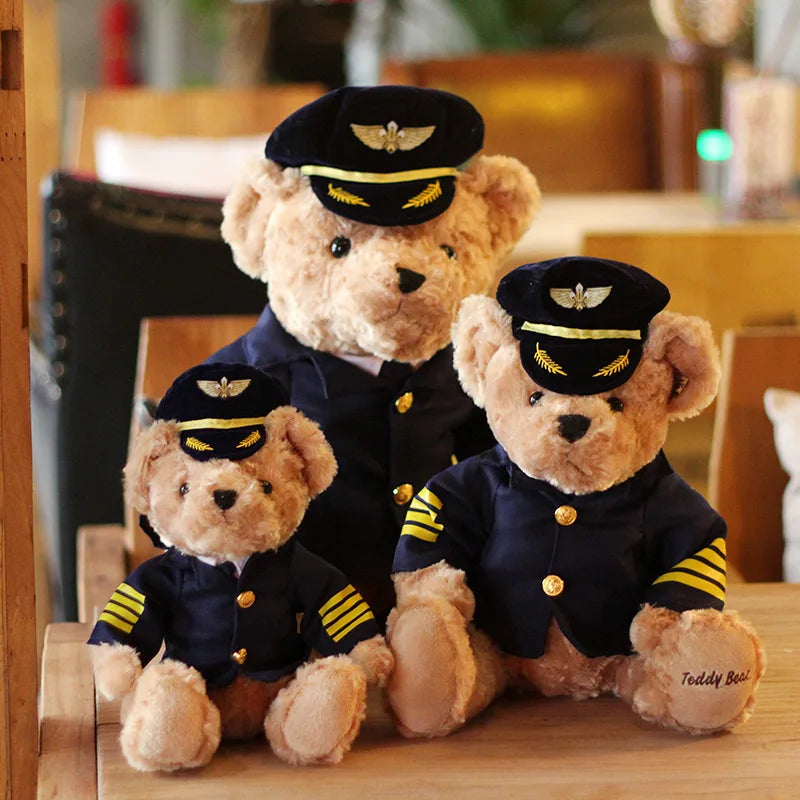 Ours en peluche Pilote Commandant de bord