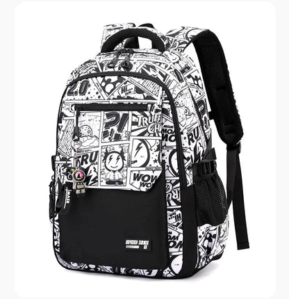 Sac à dos collégien motifs BD ou New York