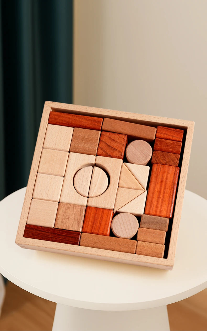 Ensemble de blocs de construction en bois