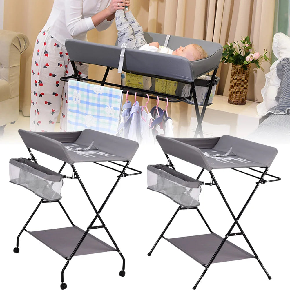 Table à langer pliable avec rangements