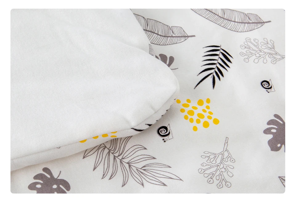 Couverture d'emmaillotage avec capuche pour bébé pour siège-auto motif feuilles