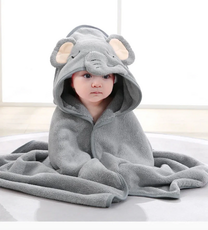 Cape de bain en flanelle douce pour bébé