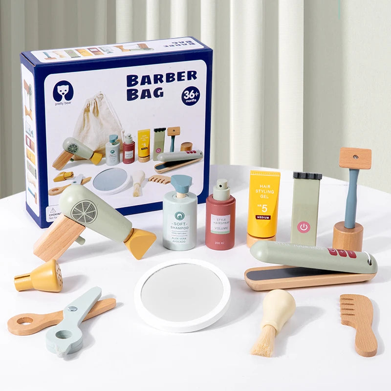 Kit du Coiffeur en bois pour enfants