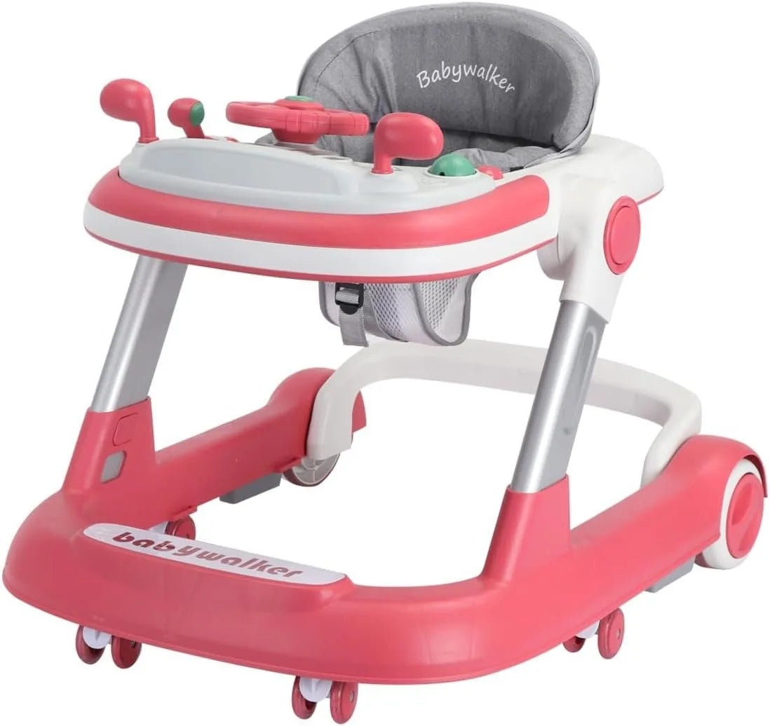 Trotteur pliable 2 en 1 avec plateau musical amovible