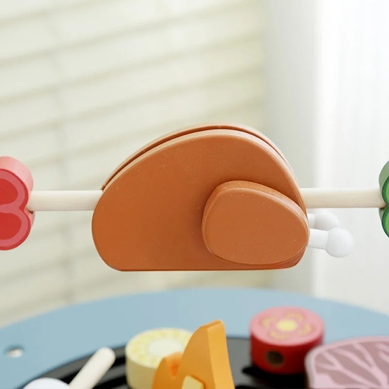 Ensemble de jeu de Barbecue en bois pour enfants