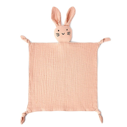 Doudou lapin en gaze de coton