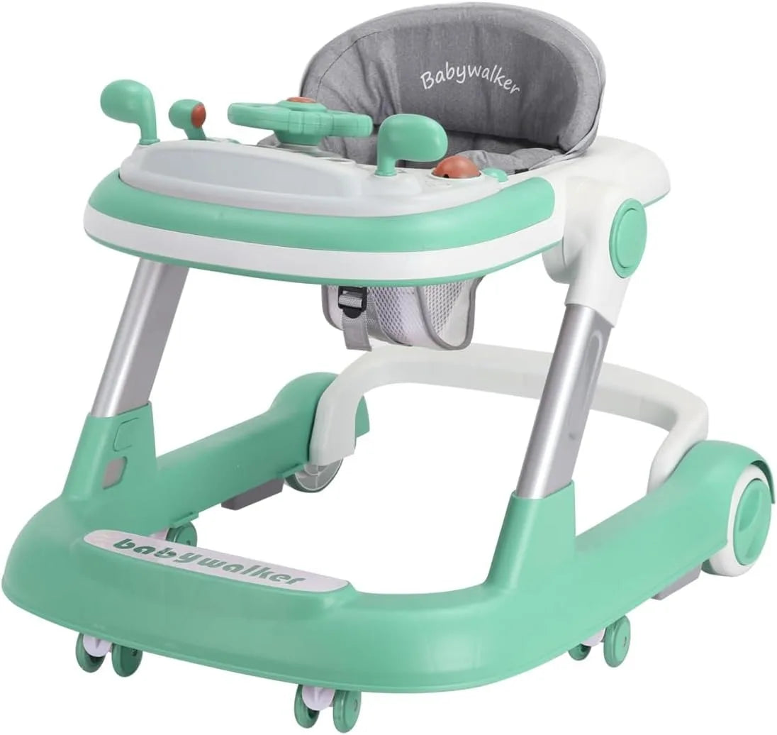 Trotteur pliable 2 en 1 avec plateau musical amovible