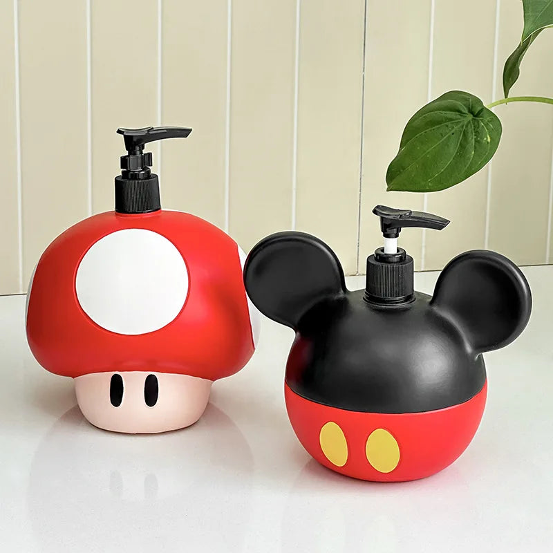 Distributeur de savon pour les mains, Mickey ou Champignon