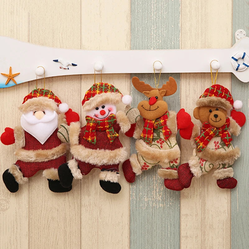 🎄🎅Lot de 4 décorations de noël (père noël, bonhomme de neige, renne et ours) 🦌🎁 Petit Berceau
