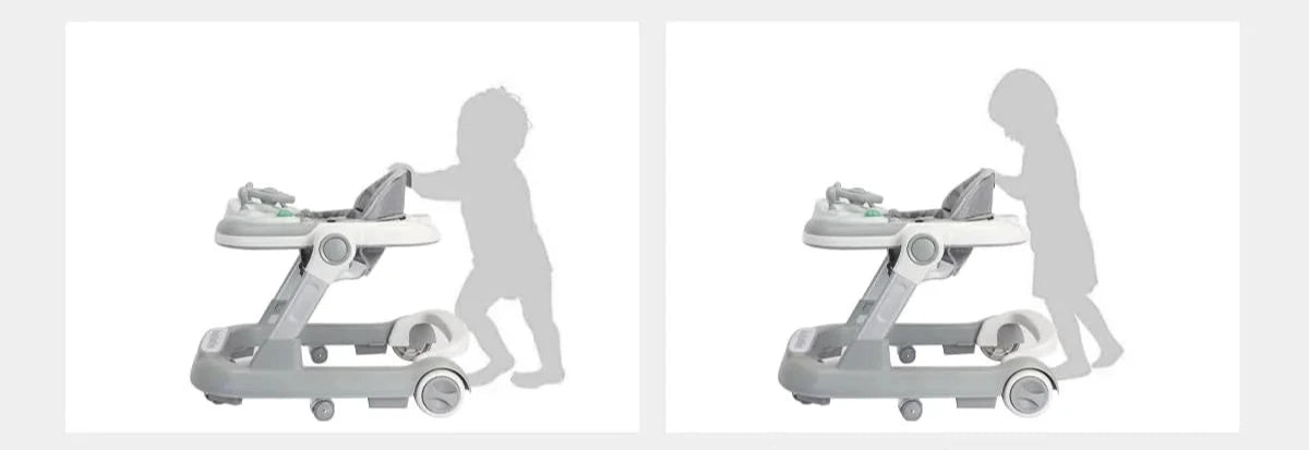 Trotteur pliable 2 en 1 avec plateau musical amovible