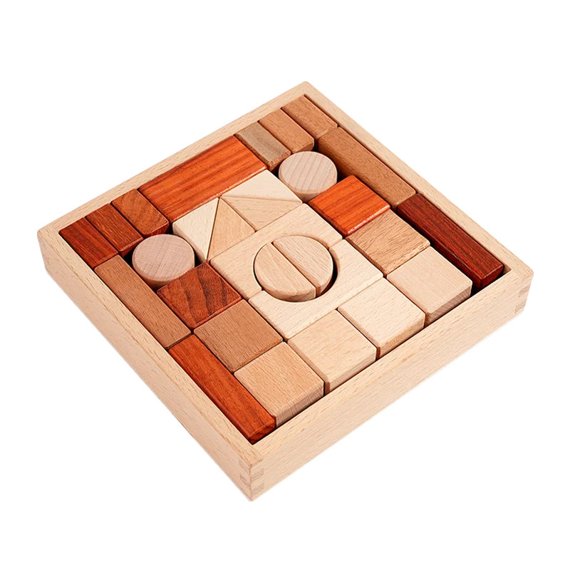 Ensemble de blocs de construction en bois