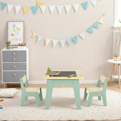 Ensemble Table d'activité 4 en 1 et 2 chaises