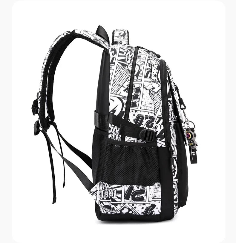 Sac à dos collégien motifs BD ou New York