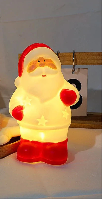 Lampes LED décoratives de noël - Père Noël et Bonhomme de Neige