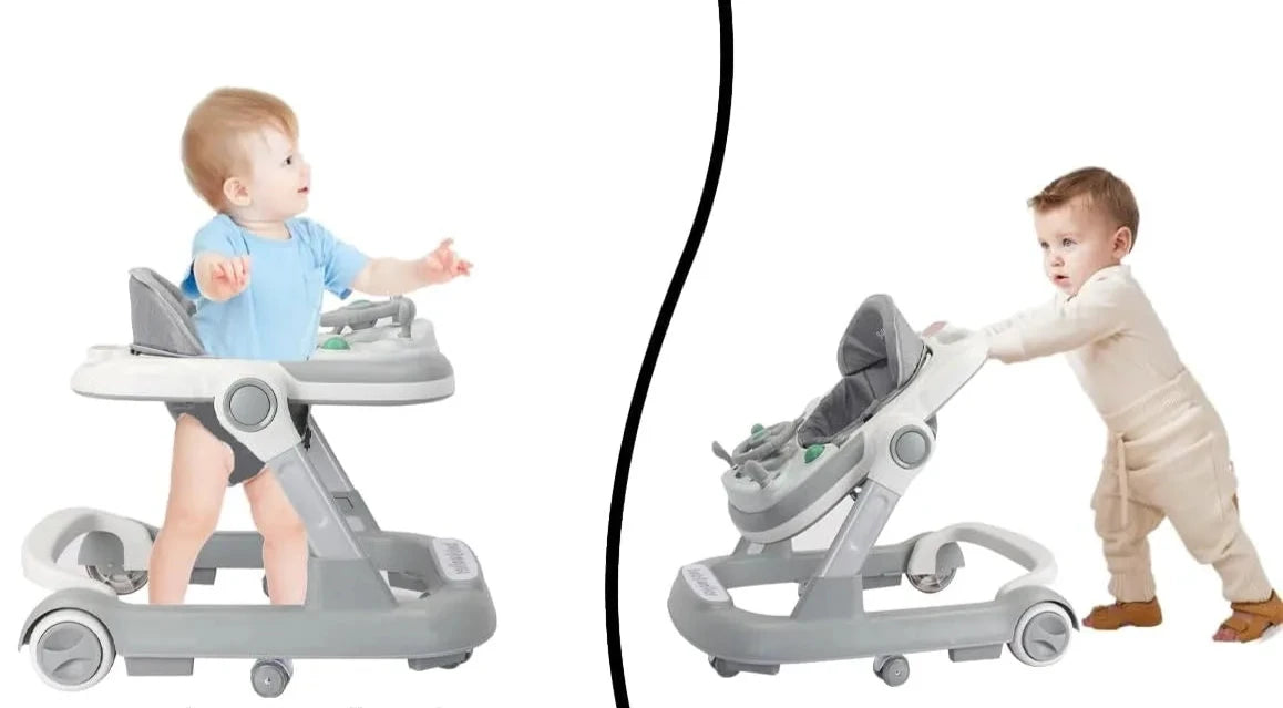 Trotteur pliable 2 en 1 avec plateau musical amovible