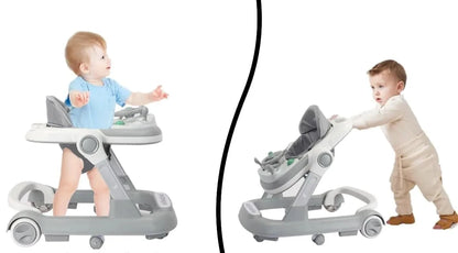 Trotteur pliable 2 en 1 avec plateau musical amovible