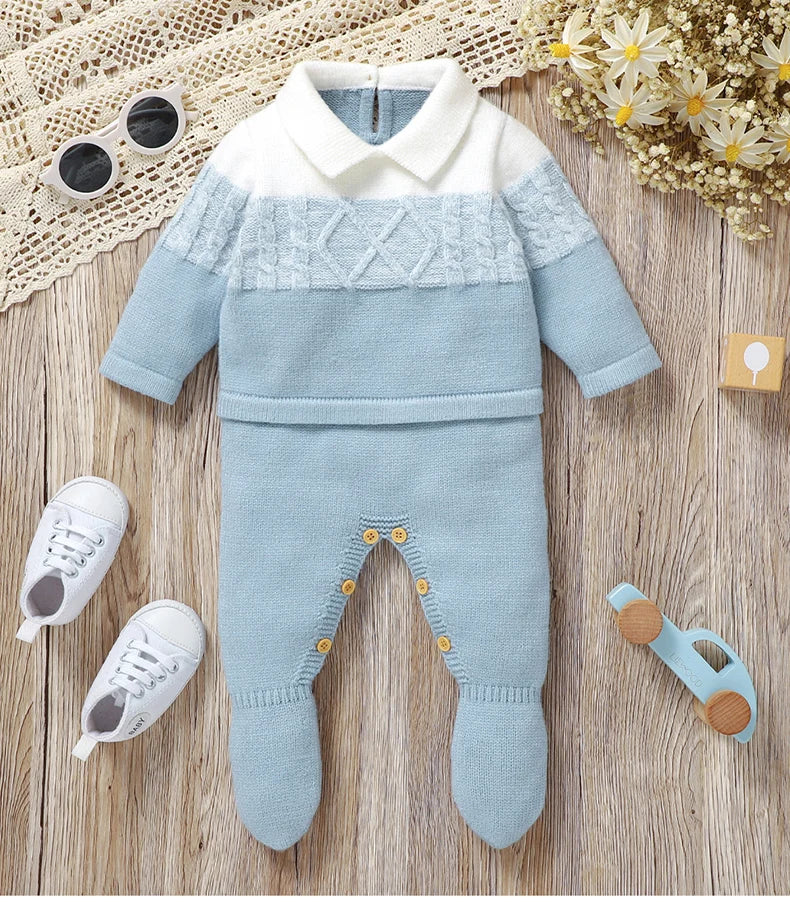 Barboteuse tricot pour nouveau-né