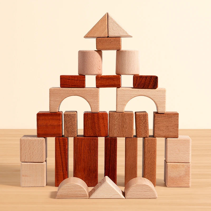 Ensemble de blocs de construction en bois