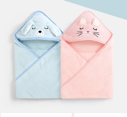 Cape de bain en flanelle douce pour bébé