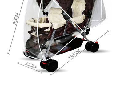 Housse de Pluie pour Poussette Double