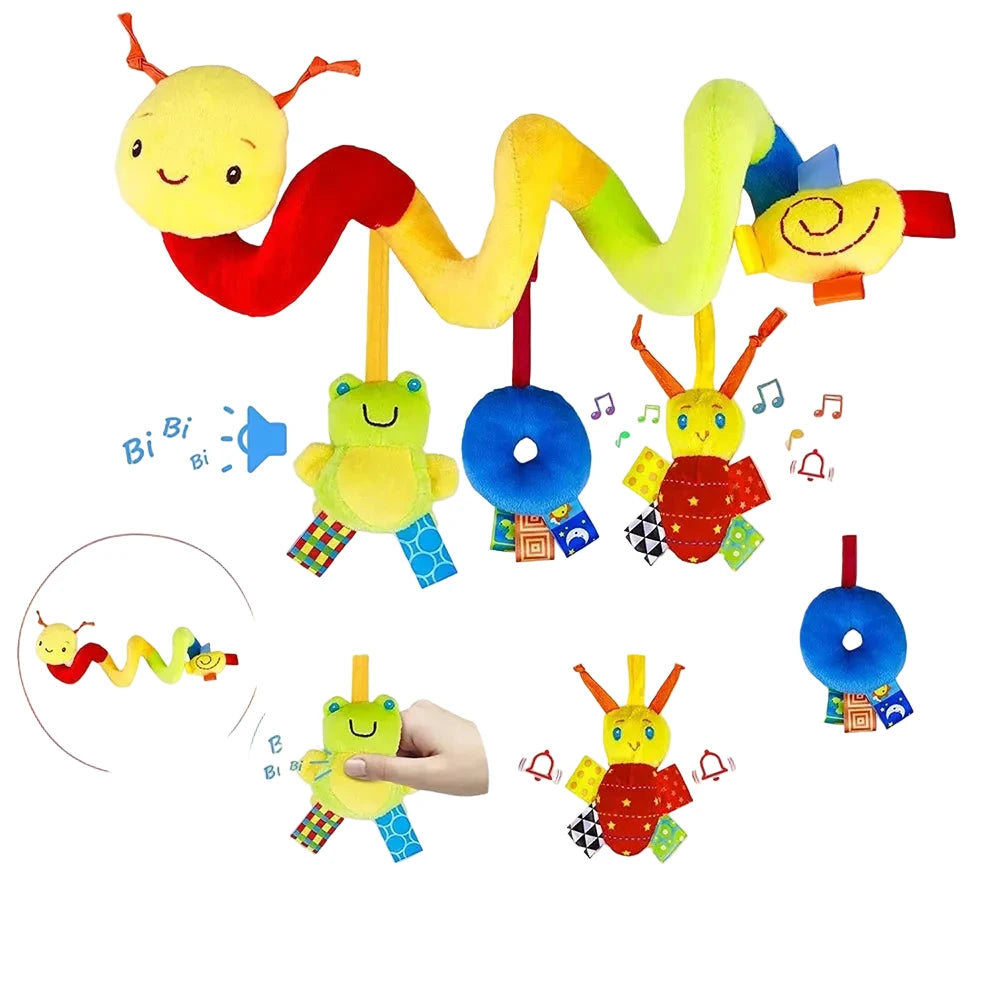 Spirale d'activité mignonne pour bébé: pour poussettes, sièges auto, lits et tapis d'éveil