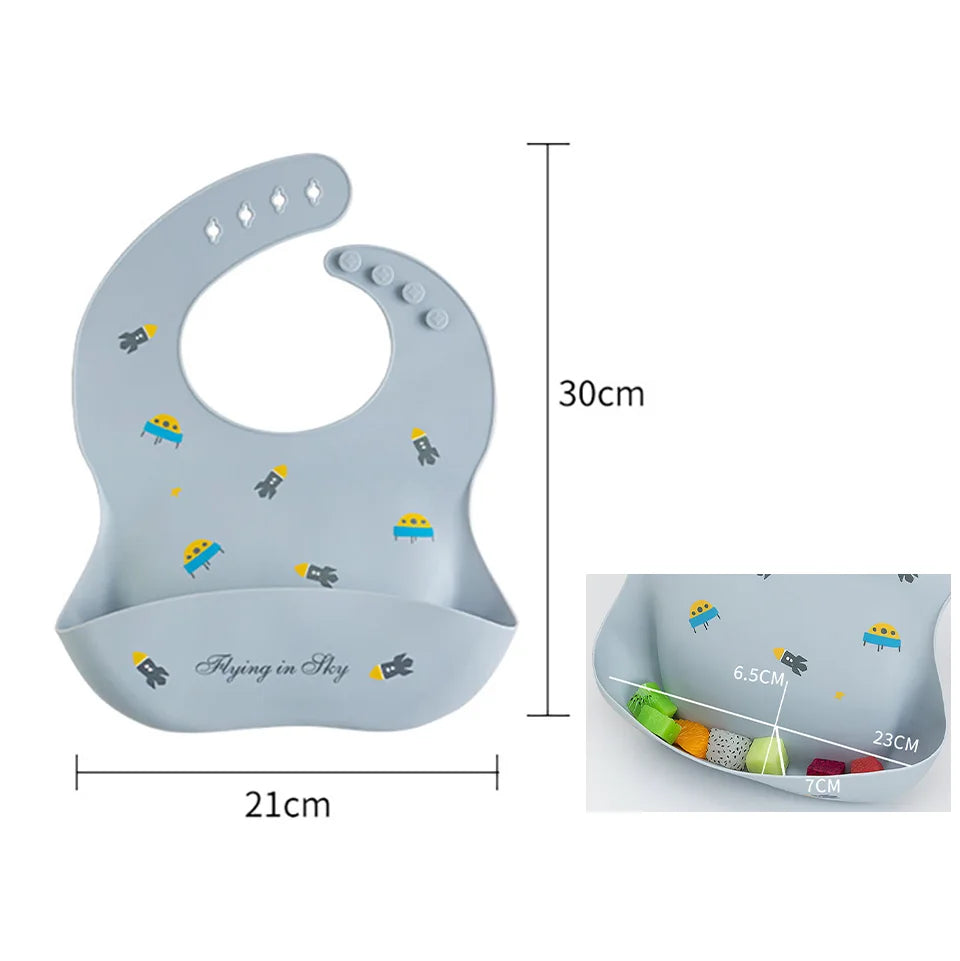 Bavoirs imperméables réglables pour enfants en Silicone souple