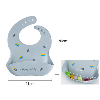 Bavoirs imperméables réglables pour enfants en Silicone souple