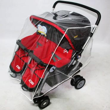 Housse de Pluie pour Poussette Double