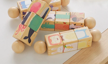 Puzzle rotatif en bois