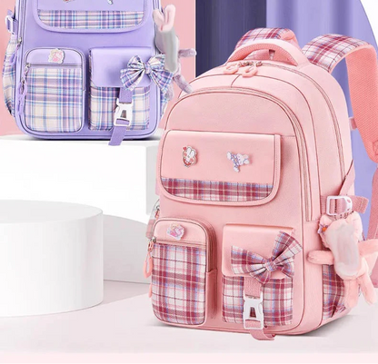 Sac à dos à carreaux ergonomique