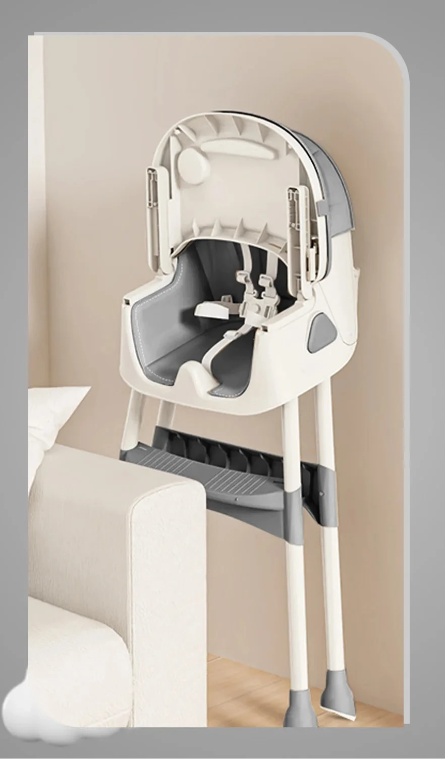 Chaise haute pliable pour bébé de 6 mois et plus