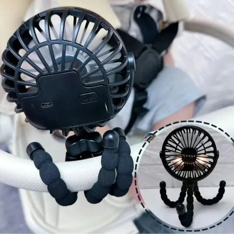Ventilateur de poussette portable et rechargeable