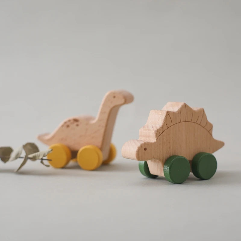 Jouets en bois pour bébé - collection dinosaures