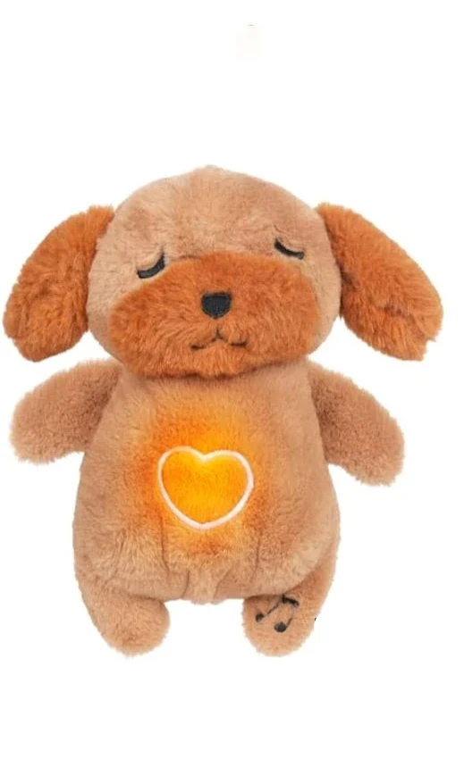 Peluche réconfortante avec respiration, sons et lumière