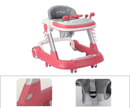 Trotteur pliable 2 en 1 avec plateau musical amovible