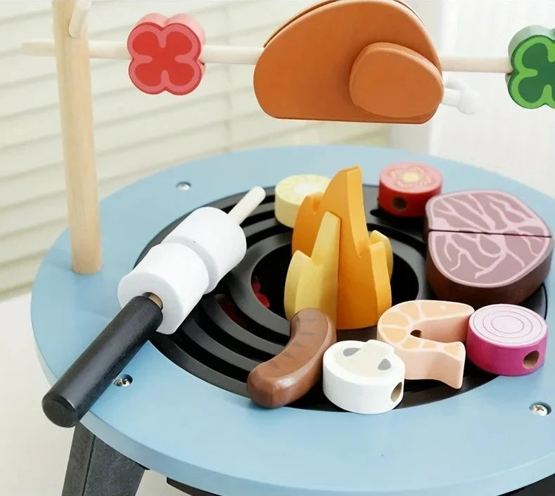Ensemble de jeu de Barbecue en bois pour enfants