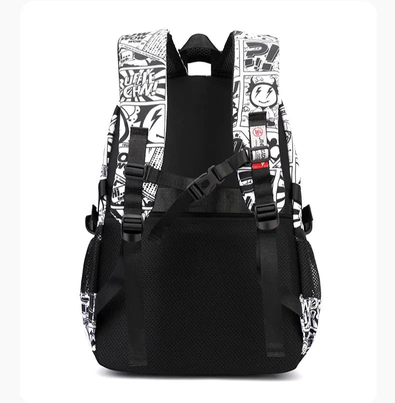 Sac à dos collégien motifs BD ou New York