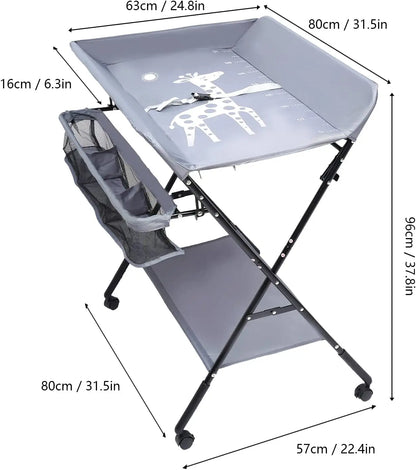 Table à langer pliable avec rangements