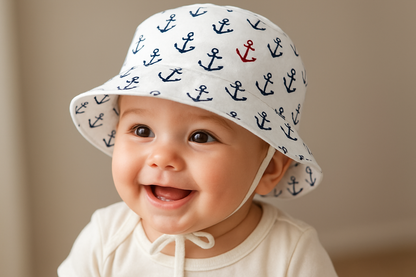 chapeau  à motif ancres / Petit Berceau