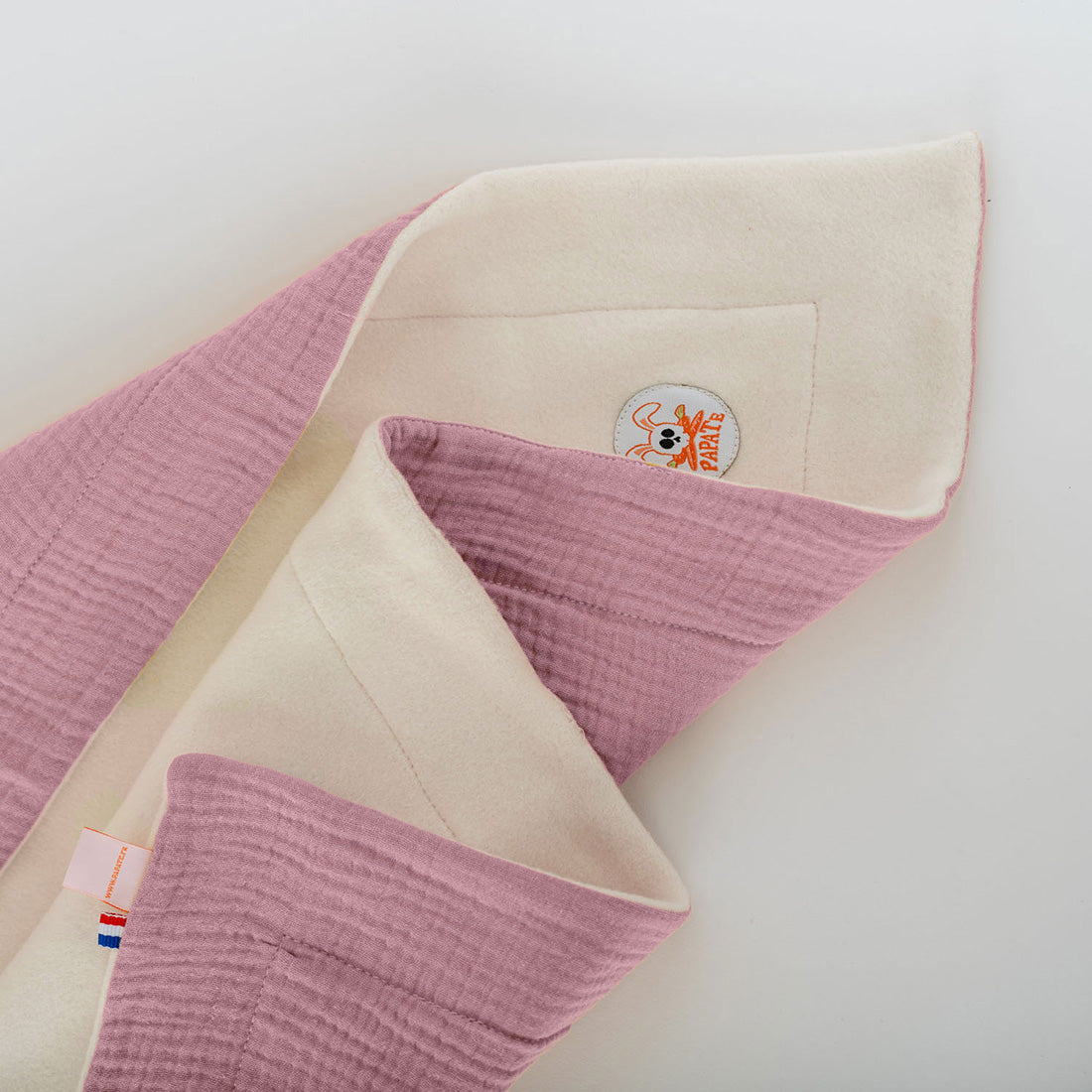 🇫🇷 Couverture polaire en Coton bio -  Rose