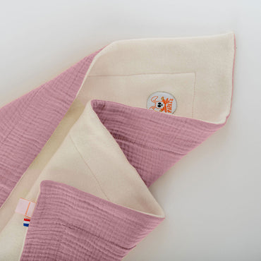 🇫🇷 Couverture polaire en Coton bio -  Rose