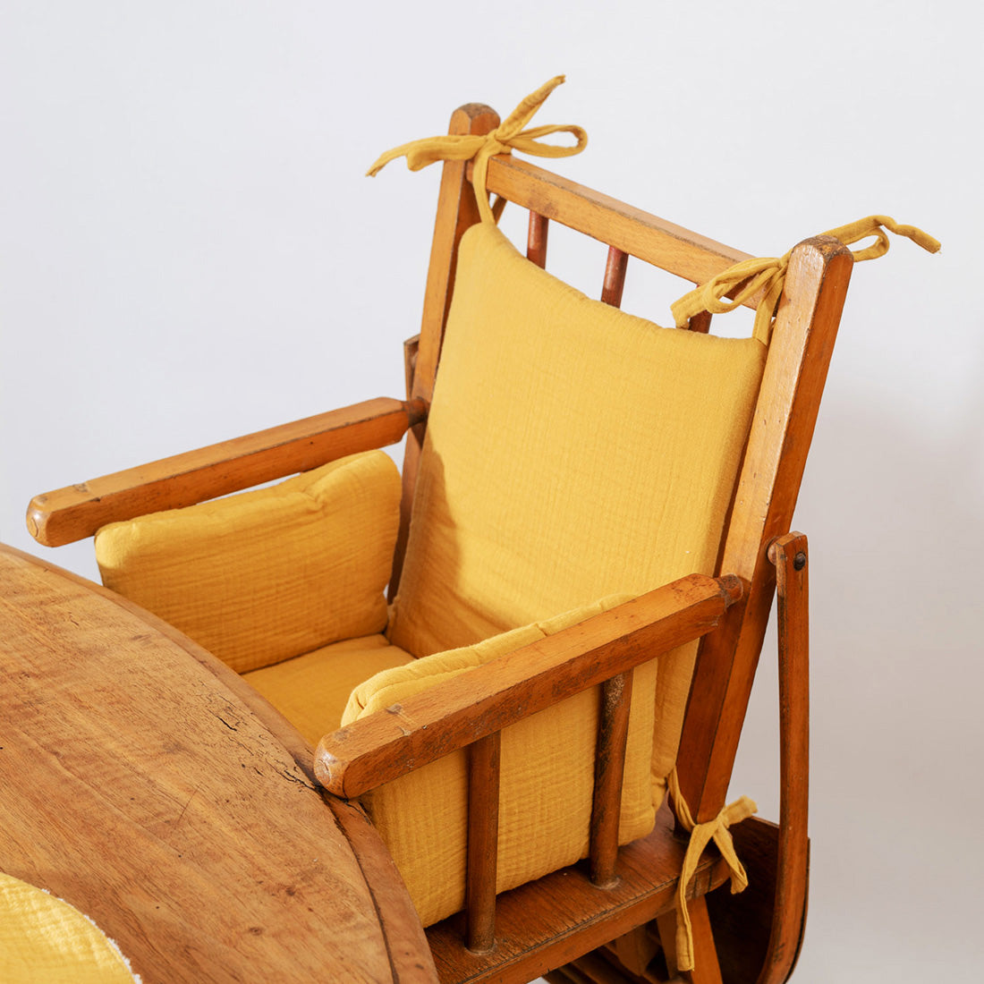 Coussin Chaise Haute en Coton Bio - Miel 🇫🇷