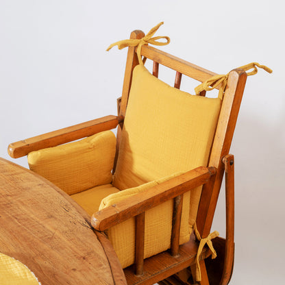Coussin Chaise Haute en Coton Bio - Miel 🇫🇷