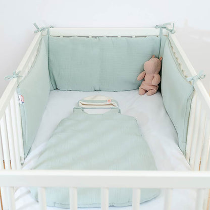 🇫🇷 Tour de Lit en Coton Bio - Vert