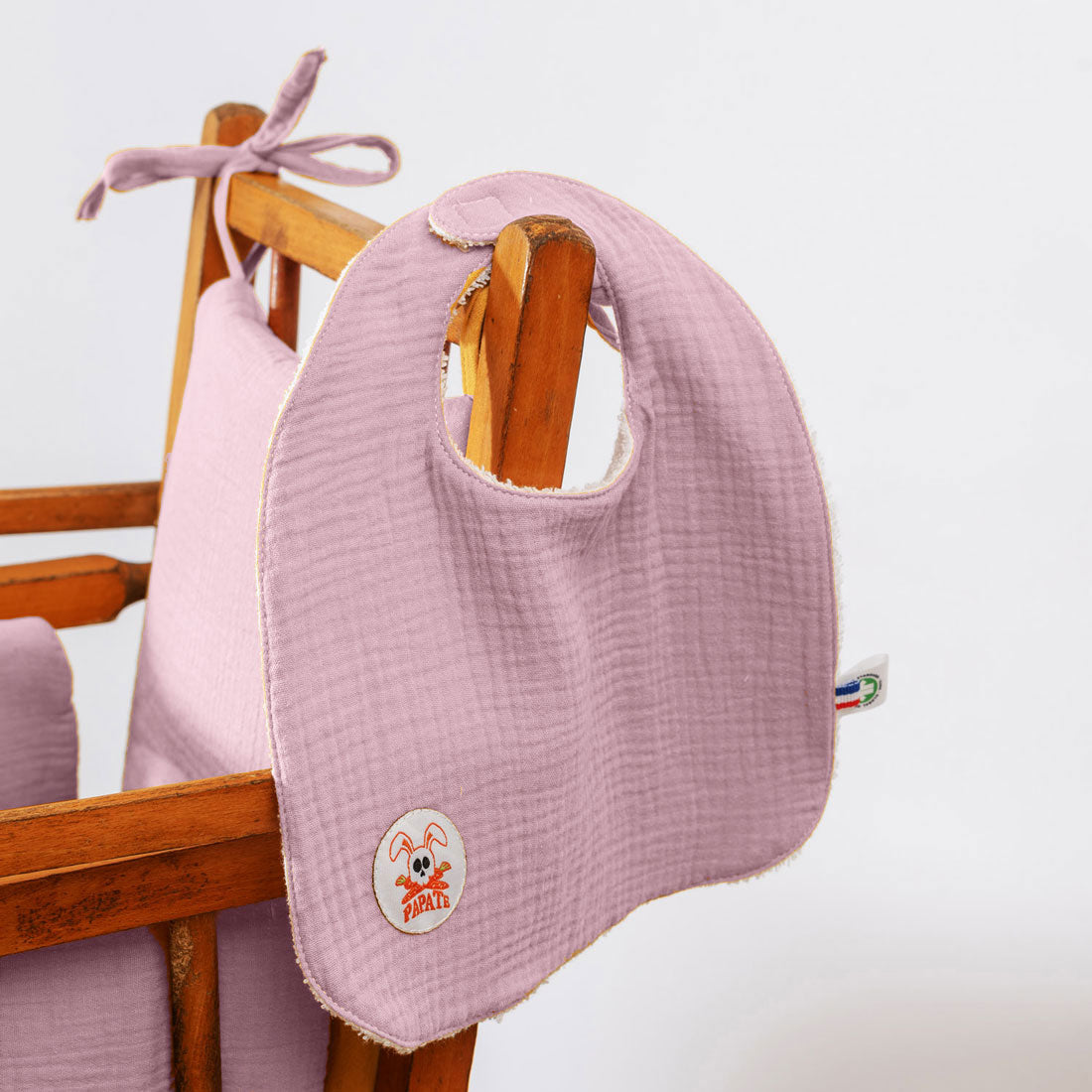 🇫🇷 Bavoir en Coton Bio Rose