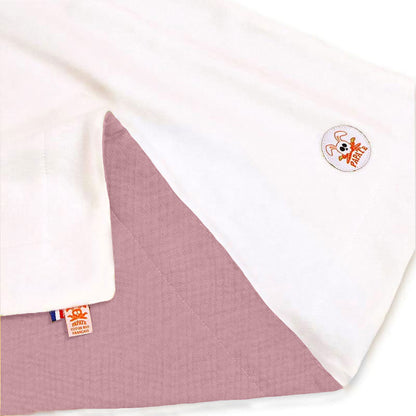 🇫🇷 Couverture polaire en Coton bio -  Rose