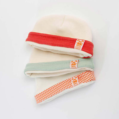 🇫🇷 Bonnet nouveau-né en coton bio - Fraise